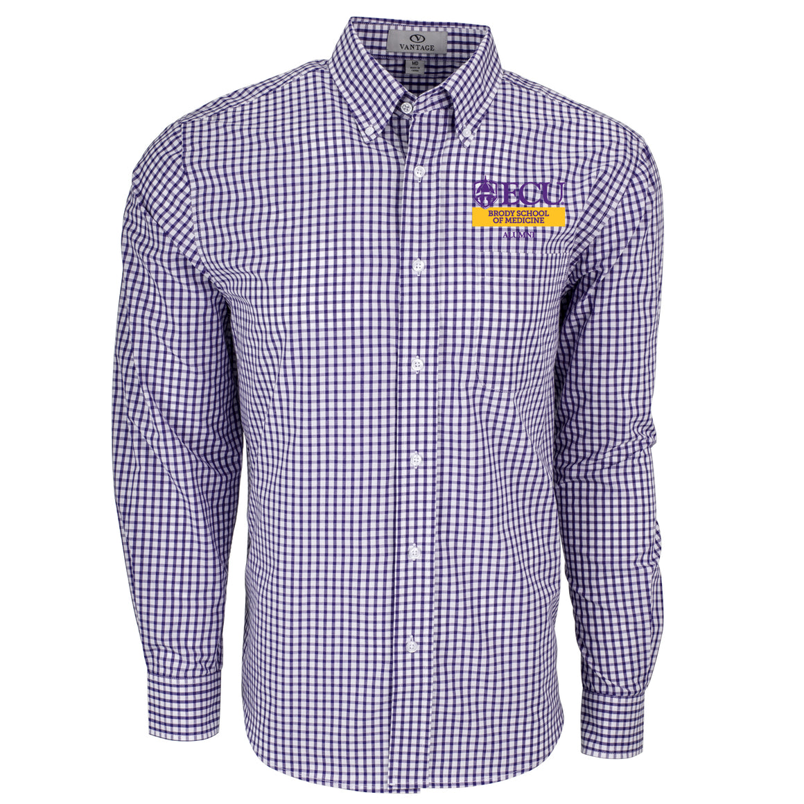 Men's Vantage BSOM Alumni Easy-Care Gingham Check Shirt