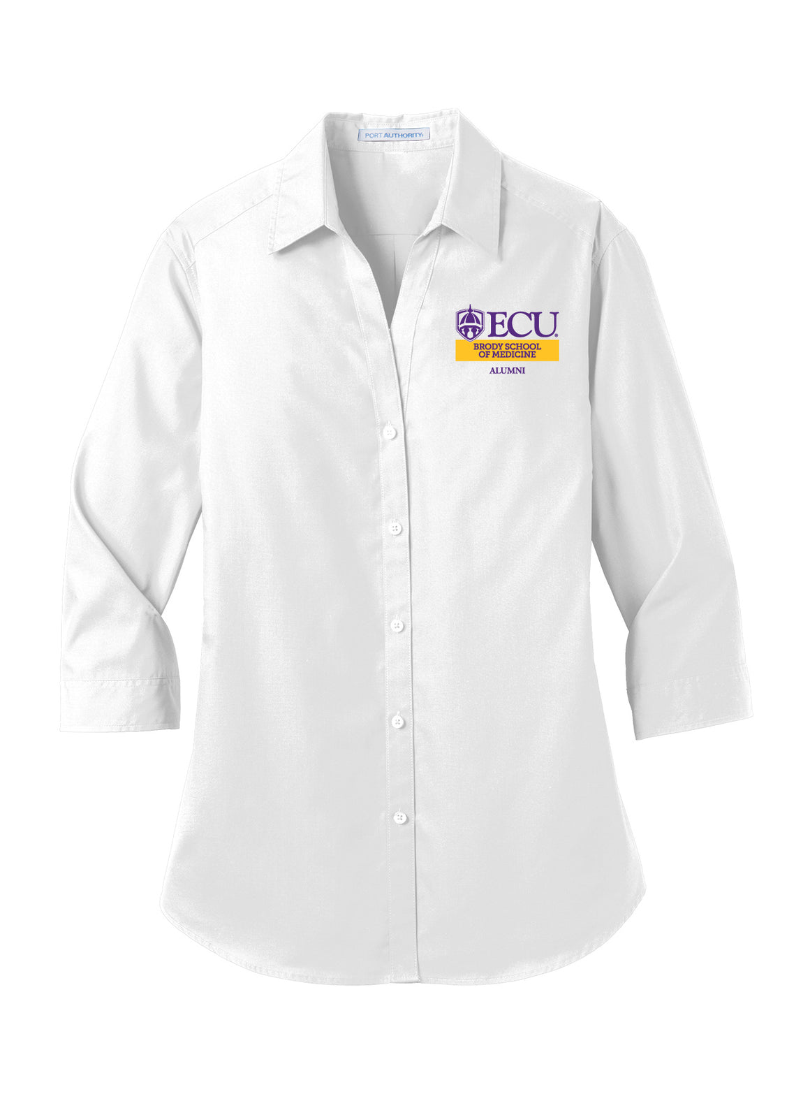 Ladies Port Authority BSOM Alumni 3/4 Sleeve Carefree Poplin Shirt